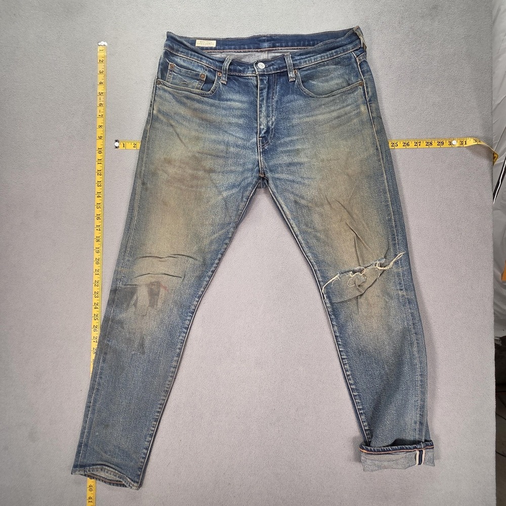 Levis 512 Jeans Mens Selvedge Slim Tapered‎ Honeycomb Whiskers Thrash Fits 32x30